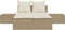 vidaXL - Ligbed - 2-persoons - met - kussens - poly - rattan - beige