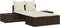 vidaXL - Ligbed - 2-persoons - met - kussens - poly - rattan - bruin