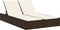 vidaXL - Ligbed - 2-persoons - met - kussens - poly - rattan - bruin