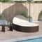 vidaXL - Ligbed - 2-persoons - met - kussens - poly - rattan - bruin