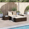 vidaXL - Ligbed - 2-persoons - met - kussens - poly - rattan - bruin