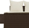 vidaXL - Ligbed - 2-persoons - met - kussens - poly - rattan - bruin