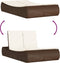 vidaXL - Ligbed - 2-persoons - met - kussens - poly - rattan - bruin