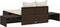 vidaXL - Ligbed - 2-persoons - met - kussens - poly - rattan - bruin