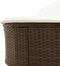 vidaXL - Ligbed - 2-persoons - met - kussens - poly - rattan - bruin