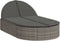 vidaXL - Ligbed - 2-persoons - met - kussens - poly - rattan - grijs