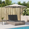 vidaXL - Ligbed - 2-persoons - met - kussens - poly - rattan - grijs