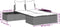 vidaXL - Ligbed - 2-persoons - met - kussens - poly - rattan - grijs