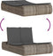 vidaXL - Ligbed - 2-persoons - met - kussens - poly - rattan - grijs