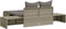 vidaXL - Ligbed - 2-persoons - met - kussens - poly - rattan - grijs