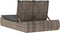 vidaXL - Ligbed - 2-persoons - met - kussens - poly - rattan - grijs