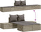 vidaXL - Ligbed - 2-persoons - met - kussens - poly - rattan - grijs