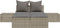 vidaXL - Ligbed - 2-persoons - met - kussens - poly - rattan - grijs