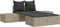 vidaXL - Ligbed - 2-persoons - met - kussens - poly - rattan - lichtgrijs