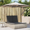 vidaXL - Ligbed - 2-persoons - met - kussens - poly - rattan - lichtgrijs