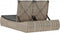 vidaXL - Ligbed - 2-persoons - met - kussens - poly - rattan - lichtgrijs