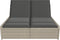 vidaXL - Ligbed - 2-persoons - met - kussens - poly - rattan - lichtgrijs