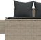vidaXL - Ligbed - 2-persoons - met - kussens - poly - rattan - lichtgrijs