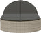 vidaXL - Ligbed - 2-persoons - met - kussens - poly - rattan - lichtgrijs