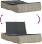 vidaXL - Ligbed - 2-persoons - met - kussens - poly - rattan - lichtgrijs