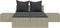 vidaXL - Ligbed - 2-persoons - met - kussens - poly - rattan - lichtgrijs