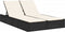 vidaXL - Ligbed - 2-persoons - met - kussens - poly - rattan - zwart