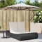 vidaXL - Ligbed - 2-persoons - met - kussens - poly - rattan - zwart