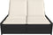 vidaXL - Ligbed - 2-persoons - met - kussens - poly - rattan - zwart