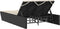 vidaXL - Ligbed - 2-persoons - met - kussens - poly - rattan - zwart