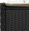vidaXL - Ligbed - 2-persoons - met - kussens - poly - rattan - zwart