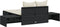 vidaXL - Ligbed - 2-persoons - met - kussens - poly - rattan - zwart