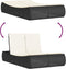 vidaXL - Ligbed - 2-persoons - met - kussens - poly - rattan - zwart