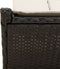 vidaXL - Ligbed - 2-persoons - met - kussens - poly - rattan - zwart