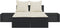vidaXL - Ligbed - 2-persoons - met - kussens - poly - rattan - zwart