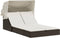 vidaXL - Ligbed - 2-persoons - met - luifel - en - kussens - poly - rattan - bruin