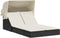 vidaXL - Ligbed - 2-persoons - met - luifel - en - kussens - poly - rattan - zwart
