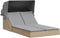vidaXL - Ligbed - 2-persoons - met - luifel - en - kussens - poly - rattan - beige