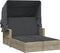 vidaXL - Ligbed - 2-persoons - met - luifel - en - kussens - poly - rattan - lichtgrijs