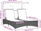 vidaXL - Ligbed - 2-persoons - met - luifel - en - kussens - poly - rattan - grijs