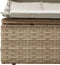 vidaXL - Ligbed - 2-persoons - met - luifel - en - kussens - poly - rattan - beige