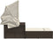 vidaXL - Ligbed - 2-persoons - met - luifel - en - kussens - poly - rattan - bruin