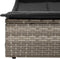 vidaXL - Ligbed - 2-persoons - met - luifel - en - kussens - poly - rattan - grijs