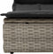 vidaXL - Ligbed - 2-persoons - met - luifel - en - kussens - poly - rattan - lichtgrijs