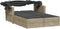 vidaXL - Ligbed - 2-persoons - met - luifel - en - kussens - poly - rattan - lichtgrijs
