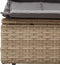 vidaXL - Ligbed - 2-persoons - met - luifel - en - kussens - poly - rattan - beige