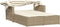 vidaXL - Ligbed - 2-persoons - met - luifel - en - kussens - poly - rattan - beige