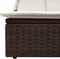 vidaXL - Ligbed - 2-persoons - met - luifel - en - kussens - poly - rattan - bruin
