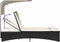 vidaXL - Ligbed - 2-persoons - met - luifel - en - kussens - poly - rattan - zwart