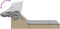 vidaXL - Ligbed - 2-persoons - met - luifel - en - kussens - poly - rattan - beige