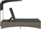 vidaXL - Ligbed - 2-persoons - met - luifel - en - kussens - poly - rattan - grijs
